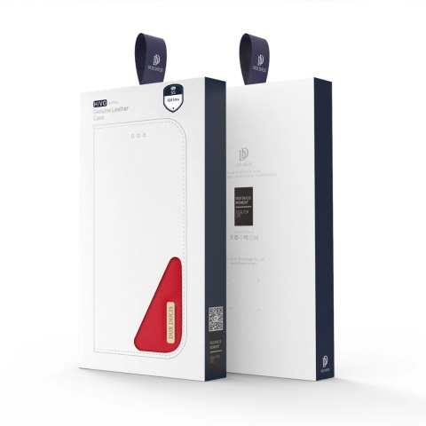 Etui Dux Ducis Hivo z klapką i blokadą RFID do Samsung Galaxy S24 Ultra - czerwone