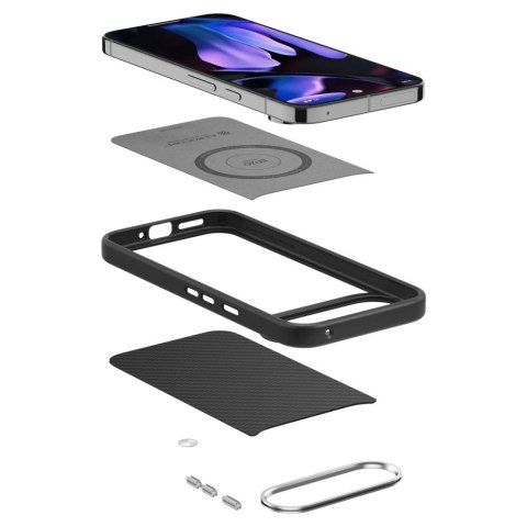 Etui Spigen Enzo Aramid na Google Pixel 9 Pro XL - czarne Etui Spigen Enzo Aramid na Google Pixel 9 Pro XL - czarne
