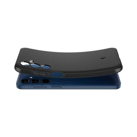 Etui Spigen Essential SandBlast na Samsung Galaxy M35 5G - czarne Etui Spigen Essential SandBlast na Samsung Galaxy M35 5G - czarne