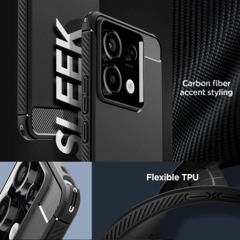 Etui Spigen Rugged Armor na Xiaomi Redmi Note 13 Pro 5G / POCO X6 5G - czarny mat
