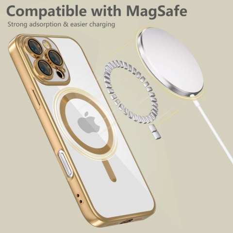 Etui Tech-Protect MagFlex MagSafe na iPhone 16 Pro - złote