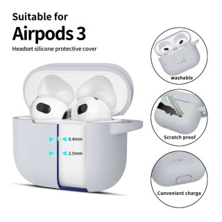 Etui Tech-Protect Silicone Hook na Apple AirPods 3 - szare