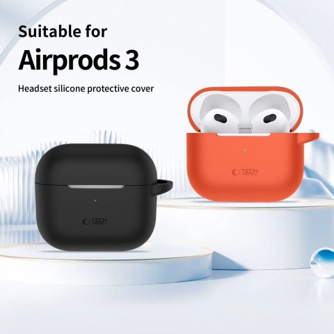 Etui Tech-Protect Silicone Hook na Apple AirPods 3 - szare