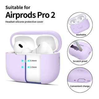 Etui Tech-Protect Silicone na Apple AirPods Pro 1 / 2 - fioletowe