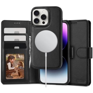Etui Tech-Protect Wallet MagSafe z portfelem na iPhone 16 Pro - czarne