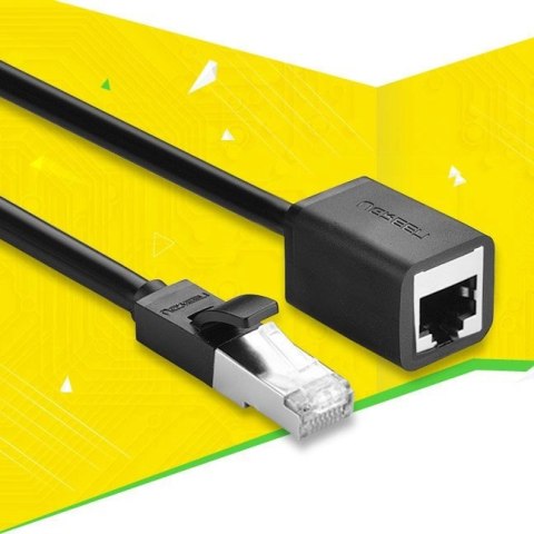 Kabel Ugreen NW112 11283 sieciowy Ethernet RJ45 (żeński) - RJ45 (męski) F/UTP Cat. 6 1 Gbps 5m - czarny Kabel Ugreen NW112 11283 sieciowy Ethernet RJ45 (żeński) - RJ45 (męski) F/UTP Cat. 6 1 Gbps 5m - czarny
