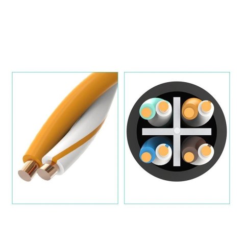 Kabel Ugreen NW112 11283 sieciowy Ethernet RJ45 (żeński) - RJ45 (męski) F/UTP Cat. 6 1 Gbps 5m - czarny Kabel Ugreen NW112 11283 sieciowy Ethernet RJ45 (żeński) - RJ45 (męski) F/UTP Cat. 6 1 Gbps 5m - czarny