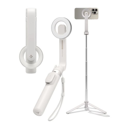 Selfie stick Spigen S571W MagSafe Bluetooth z tripodem - beżowy Selfie stick Spigen S571W MagSafe Bluetooth z tripodem - beżowy