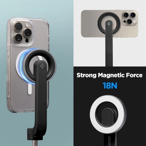 Selfie stick Spigen S571W MagSafe Bluetooth z tripodem - czarny Selfie stick Spigen S571W MagSafe Bluetooth z tripodem - czarny