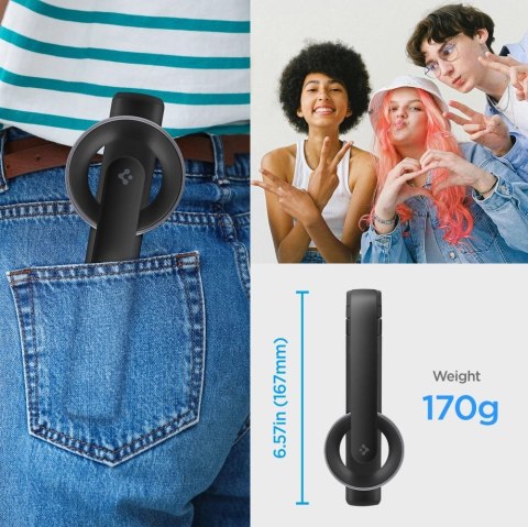 Selfie stick Spigen S571W MagSafe Bluetooth z tripodem - czarny Selfie stick Spigen S571W MagSafe Bluetooth z tripodem - czarny