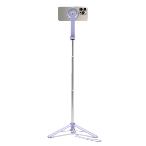 Selfie stick Spigen S571W MagSafe Bluetooth z tripodem - fioletowy