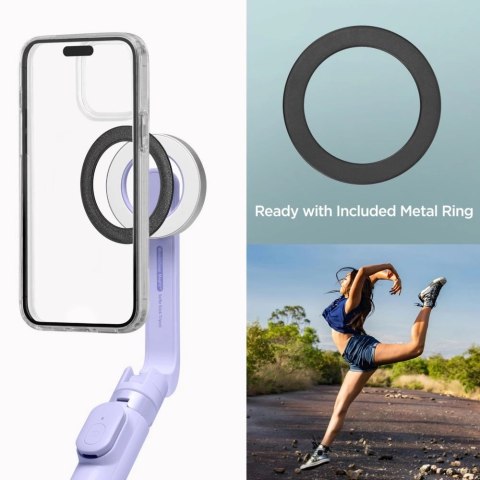 Selfie stick Spigen S571W MagSafe Bluetooth z tripodem - fioletowy
