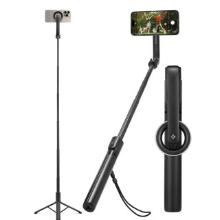Selfie stick Spigen S580W MagSafe Bluetooth z tripodem - czarny