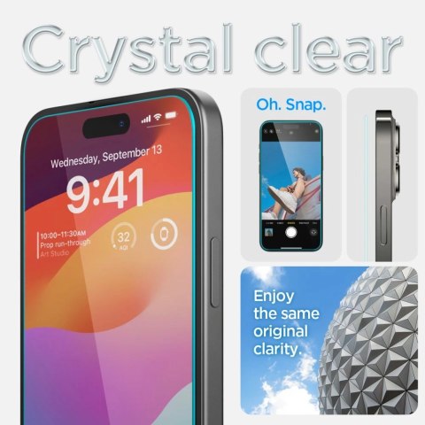 Szkło hartowane Spigen Glas.tR EZ Fit na iPhone 15 Szkło hartowane Spigen Glas.tR EZ Fit na iPhone 15