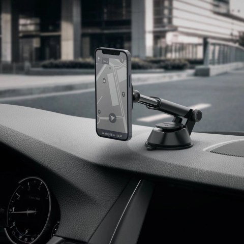 Uchwyt magnetyczny Spigen ITS35 z MagSafe na kokpit w samochodzie - czarny Uchwyt magnetyczny Spigen ITS35 z MagSafe na kokpit w samochodzie - czarny