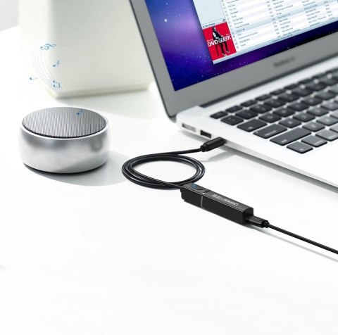 Ugreen transmiter Bluetooth 5.0 bezprzewodowy adapter audio 3,5 mm mini jack czarny (40761 CM107) Ugreen transmiter Bluetooth 5.0 bezprzewodowy adapter audio 3,5 mm mini jack czarny (40761 CM107)