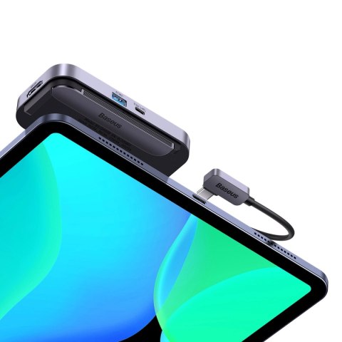 Uniwersalny HUB USB do tabletu / smartfona 4w1 USB-C Baseus PadJoy - ciemnoszary Uniwersalny HUB USB do tabletu / smartfona 4w1 USB-C Baseus PadJoy - ciemnoszary