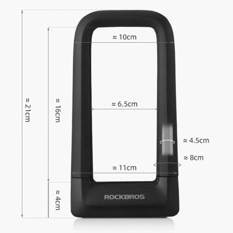 Zapięcie rowerowe Rockbros RKS626 U-lock - czarne Zapięcie rowerowe Rockbros RKS626 U-lock - czarne
