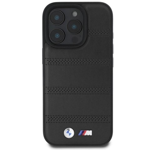 Etui BMW M Perforated And Stitched Line MagSafe na iPhone 16 Pro - czarne Etui BMW M Perforated And Stitched Line MagSafe na iPhone 16 Pro - czarne
