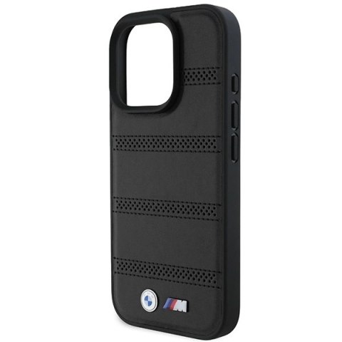 Etui BMW M Perforated And Stitched Line MagSafe na iPhone 16 Pro - czarne Etui BMW M Perforated And Stitched Line MagSafe na iPhone 16 Pro - czarne