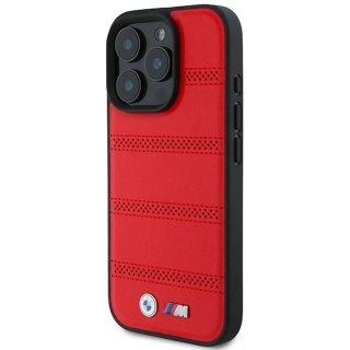 Etui BMW M Perforated And Stitched Line MagSafe na iPhone 16 Pro - czerwone