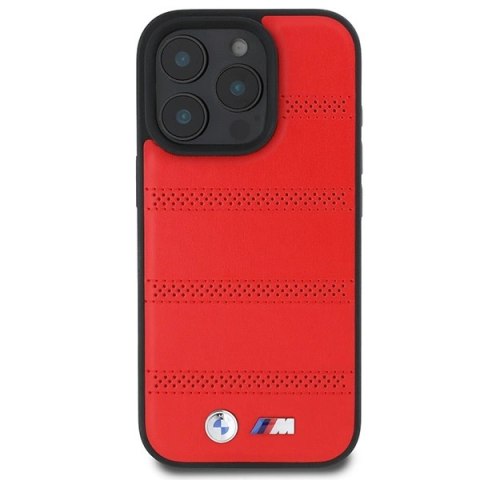 Etui BMW M Perforated And Stitched Line MagSafe na iPhone 16 Pro - czerwone Etui BMW M Perforated And Stitched Line MagSafe na iPhone 16 Pro - czerwone