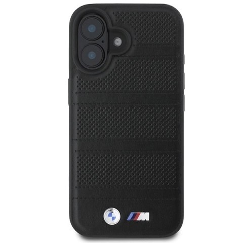Etui BMW M Perforated And Stitched Line MagSafe na iPhone 16 - czarne Etui BMW M Perforated And Stitched Line MagSafe na iPhone 16 - czarne