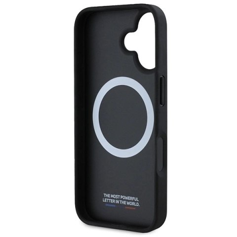 Etui BMW M Perforated And Stitched Line MagSafe na iPhone 16 - czarne Etui BMW M Perforated And Stitched Line MagSafe na iPhone 16 - czarne