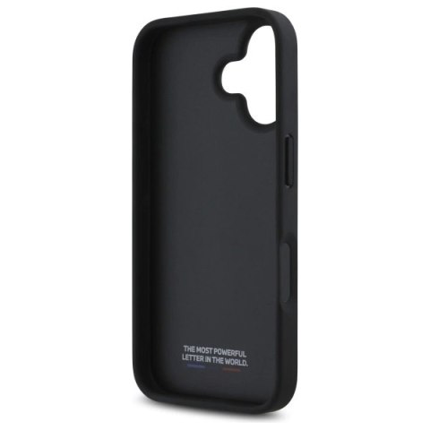Etui BMW M Perforated Tricolor Detail Line na iPhone 16 - ciemnoszare