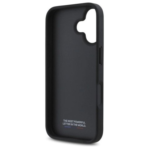 Etui BMW M Perforated Tricolor Detail Line na iPhone 16 - czarne