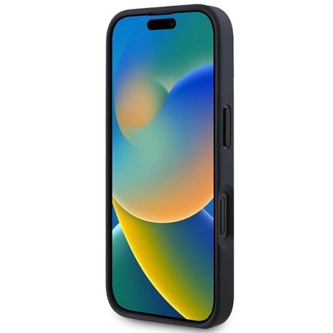 Etui BMW M Perforated Tricolor Line MagSafe na iPhone 16 Plus - czarne