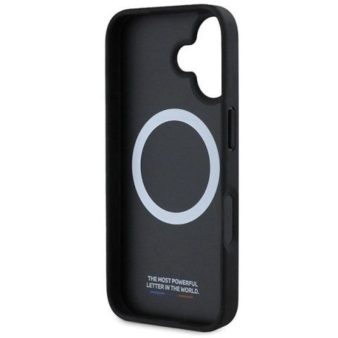 Etui BMW M Perforated Tricolor Line MagSafe na iPhone 16 - szare
