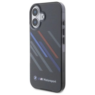 Etui BMW Motosport IML Random Stripes na iPhone 16 Plus - czarne