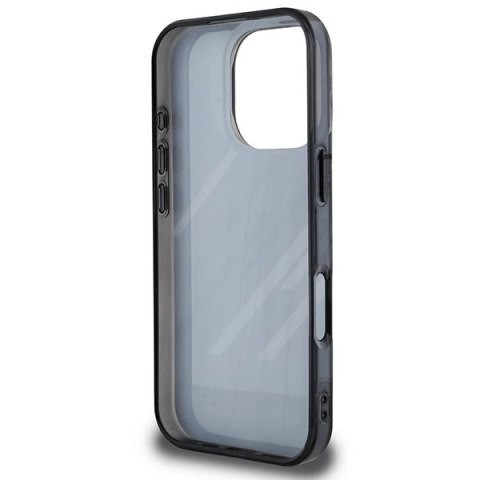 Etui BMW Motosport IML Random Stripes na iPhone 16 Pro - czarne Etui BMW Motosport IML Random Stripes na iPhone 16 Pro - czarne