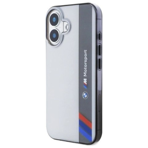 Etui BMW Motosport IML Vertical Stripe na iPhone 16 - szare Etui BMW Motosport IML Vertical Stripe na iPhone 16 - szare