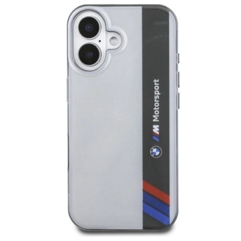 Etui BMW Motosport IML Vertical Stripe na iPhone 16 - szare Etui BMW Motosport IML Vertical Stripe na iPhone 16 - szare