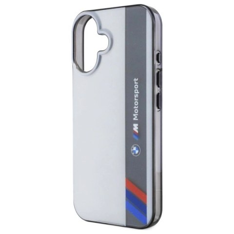Etui BMW Motosport IML Vertical Stripe na iPhone 16 - szare Etui BMW Motosport IML Vertical Stripe na iPhone 16 - szare