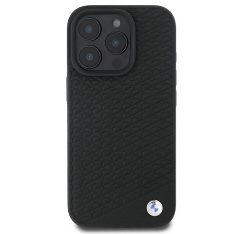 Etui BMW Signature Leather Diamond Metal Logo MagSafe na iPhone 16 Pro Max - czarne Etui BMW Signature Leather Diamond Metal Logo MagSafe na iPhone 16 Pro Max - czarne