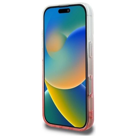 Etui Guess IML Glitter Gradient MagSafe na iPhone 16 Pro - różowe