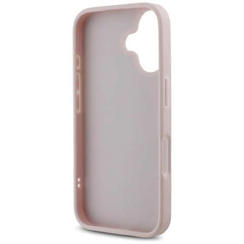 Etui Guess Quilted Metal Logo na iPhone 16 - różowe