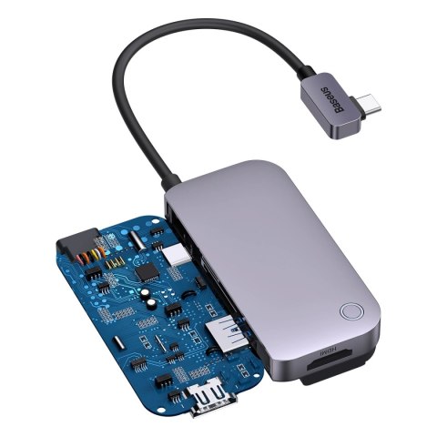 Uniwersalny HUB USB do tabletu / smartfona 4w1 USB-C Baseus PadJoy - ciemnoszary Uniwersalny HUB USB do tabletu / smartfona 4w1 USB-C Baseus PadJoy - ciemnoszary