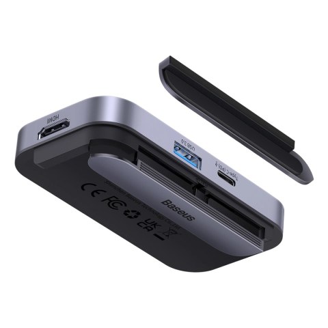 Uniwersalny HUB USB do tabletu / smartfona 4w1 USB-C Baseus PadJoy - ciemnoszary Uniwersalny HUB USB do tabletu / smartfona 4w1 USB-C Baseus PadJoy - ciemnoszary
