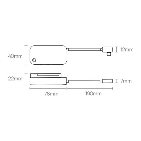 Uniwersalny HUB USB do tabletu / smartfona 4w1 USB-C Baseus PadJoy - ciemnoszary Uniwersalny HUB USB do tabletu / smartfona 4w1 USB-C Baseus PadJoy - ciemnoszary