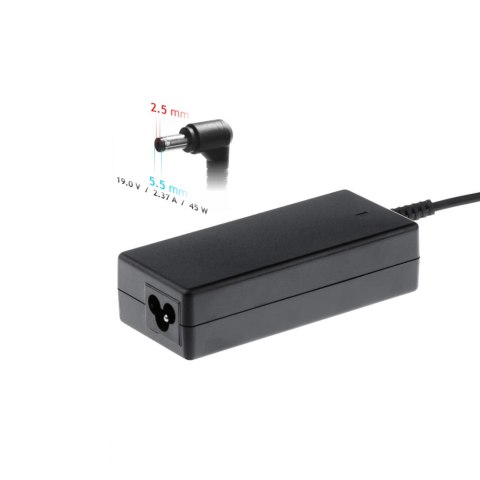 Akyga zasilacz do notebooka (19 V | 2,37 A | 45 W | 5,5x2,5mm) AK-ND-61