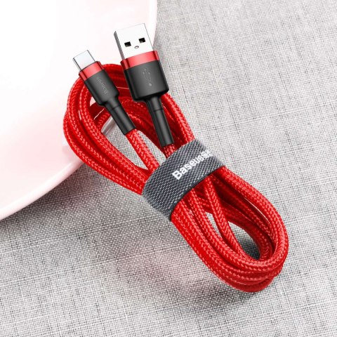 Baseus kabel Cafule USB - USB-C 0,5 m 3A czerwony Baseus kabel Cafule USB - USB-C 0,5 m 3A czerwony