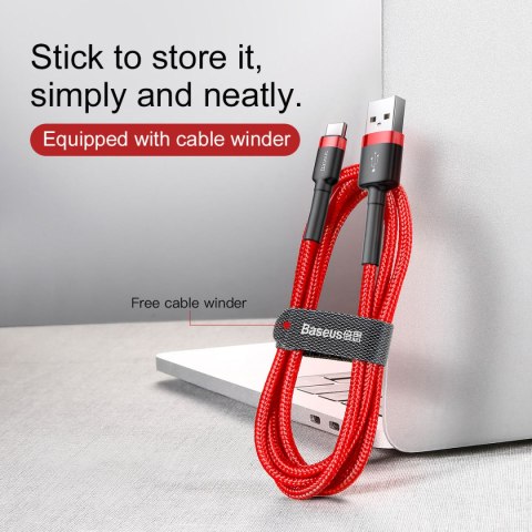 Baseus kabel Cafule USB - USB-C 0,5 m 3A czerwony Baseus kabel Cafule USB - USB-C 0,5 m 3A czerwony
