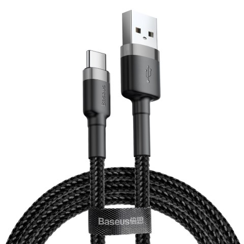 Baseus kabel Cafule USB - USB-C 0,5 m 3A szaro-czarny Baseus kabel Cafule USB - USB-C 0,5 m 3A szaro-czarny