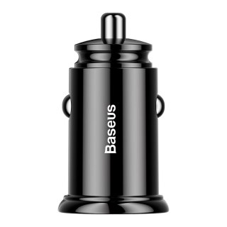 Baseus ładowarka samochodowa USB 2x 30W czarna Dual QC 3.0