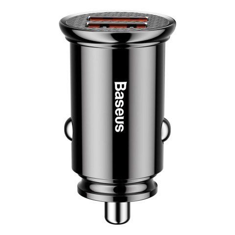 Baseus ładowarka samochodowa USB 2x 30W czarna Dual QC 3.0