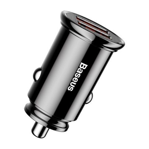 Baseus ładowarka samochodowa USB 2x 30W czarna Dual QC 3.0